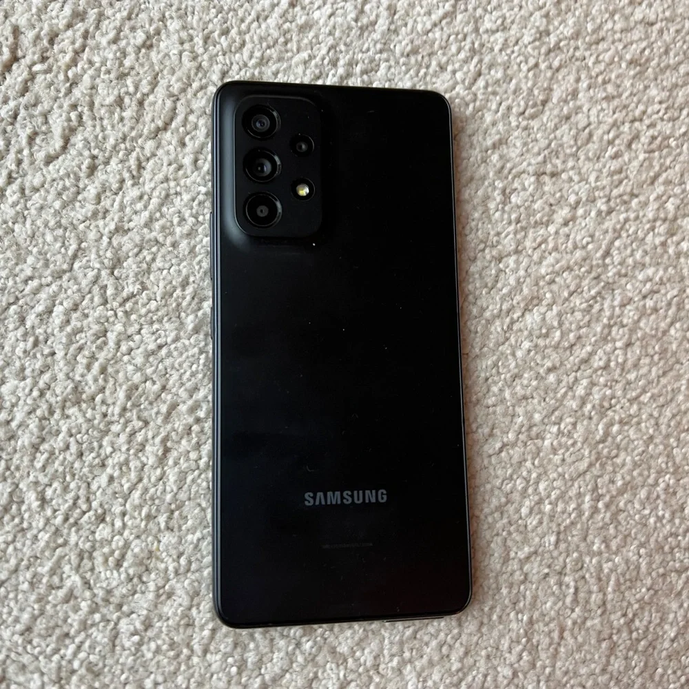 Samsung Galaxy A53 A536U Cracked top glass Cell Phone For Parts Not Working